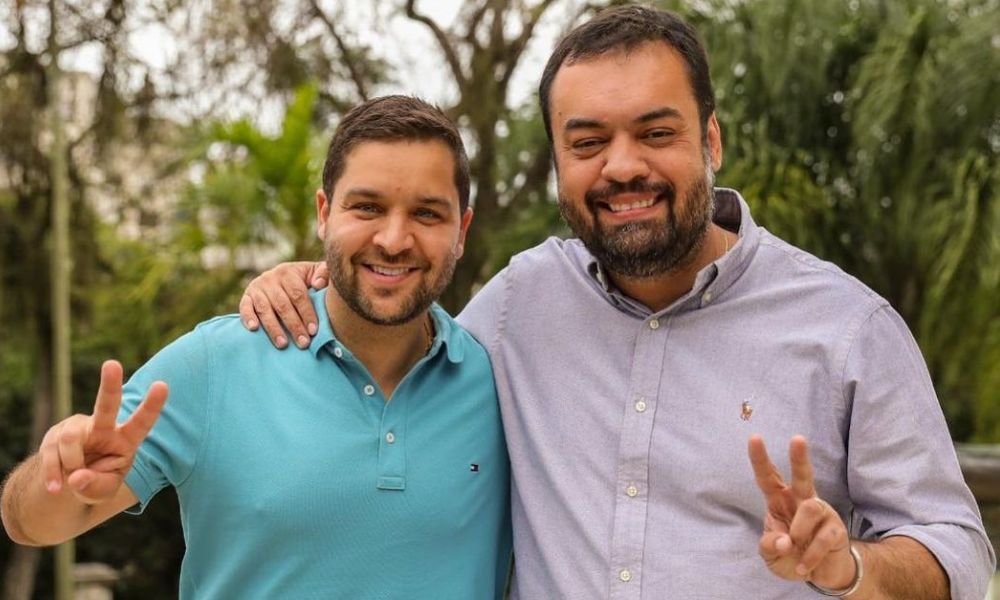Thiago Pampolha e o governador do Rio Claudio Castro.