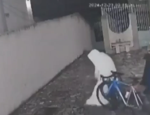 Homem vestido de “fantasma” furta bicicletas no Rio.