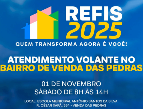Prefeitura de Itaboraí realiza atendimento itinerante do REFIS 2025 em Venda das Pedras neste sábado.