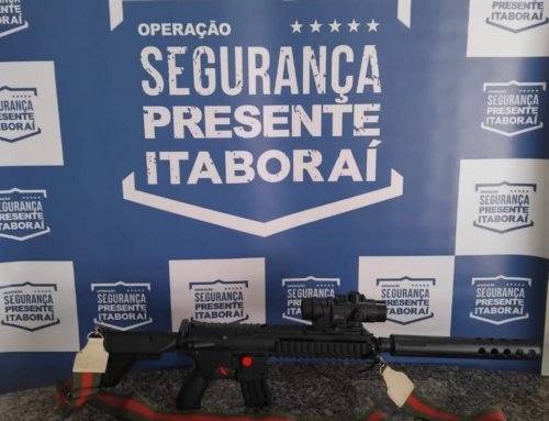 Segurança Presente apreende réplica de fuzil durante patrulhamento em Itaboraí.